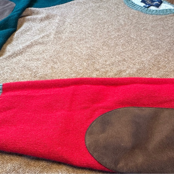 XL Brooks Brothers Green, Red, Brown Wool Sweater - Picture 3 of 7